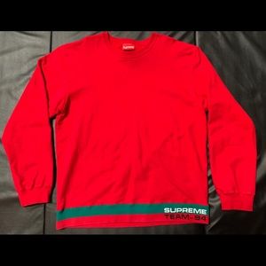 Supreme Rib Stripe Crewneck Team-94 XL L/S SS19